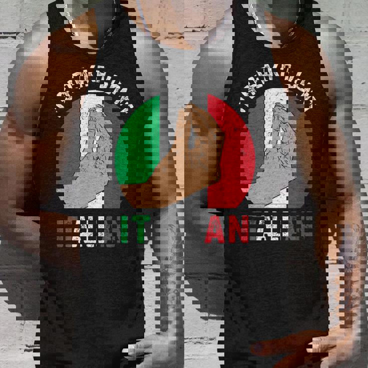 私は流暢なイタリア語を話します、イタリアの手のジェスチャー、私はイタリアが大好きです タンクトップ 彼への贈り物