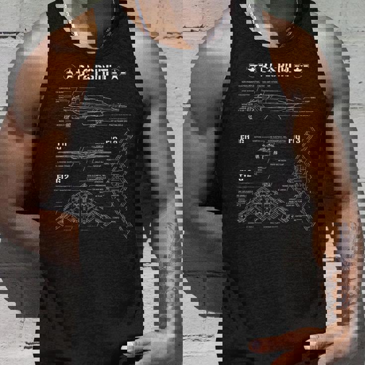 米ステルス機b2の設計図 タンクトップ 彼への贈り物