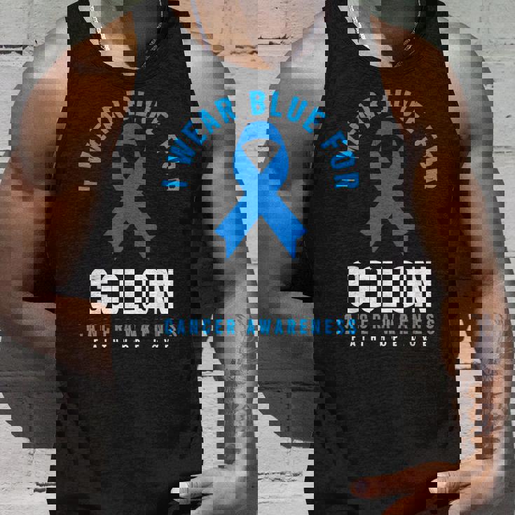 結腸直腸癌 I Wear Blue For Colon Cancer Awareness タンクトップ 彼への贈り物