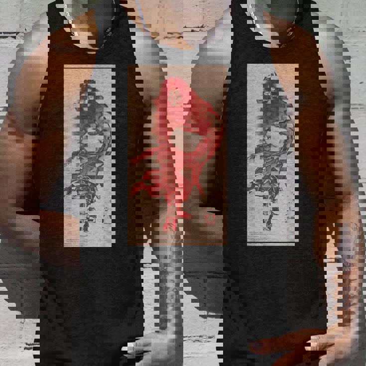 葛飾北斎 「朱描き鍾馗・朱鍾馗・赤鍾馗」 タンクトップ 彼への贈り物