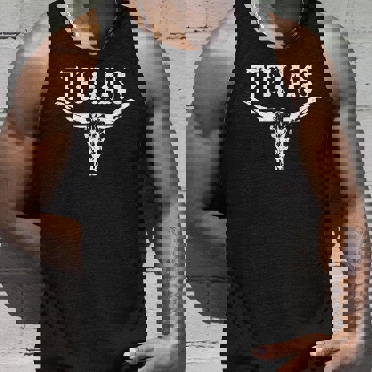 誇り高きテキサンズのためのテキサスロングホーン牛デザイン タンクトップ 彼への贈り物