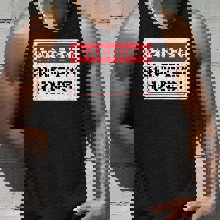 警告サイン Brutally Honest Unapologeically 面白いサイン タンクトップ 彼への贈り物