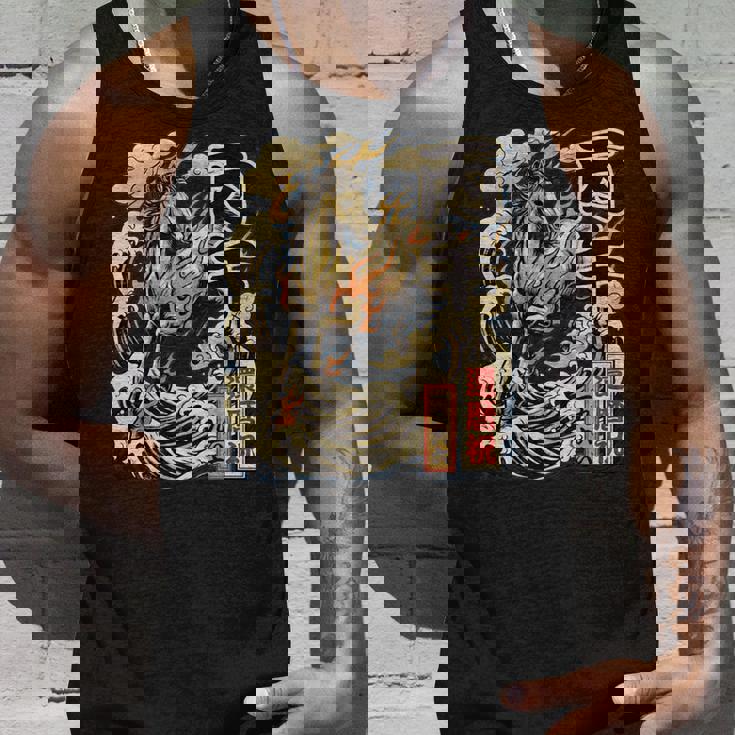 還暦 60歳 丙午 1966年生まれ 火の馬 和柄 波と炎の馬 ヴィンテージ 祝い デザイン 長袖tシャツ タンクトップ 彼への贈り物