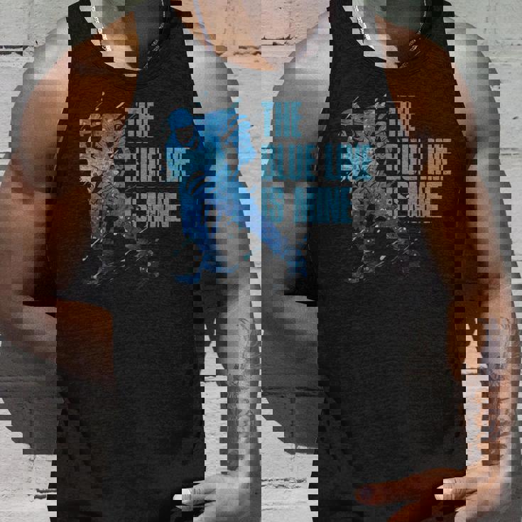 青い線は私のもの アイスホッケー タンクトップ 彼への贈り物