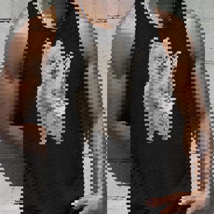 面白いtシャツ ポメラニアン 犬 ギター イヌ メンズ 犬好き グッズ かわいい おもしろ 面白い 服 ネタ 長袖tシャツ タンクトップ 彼への贈り物