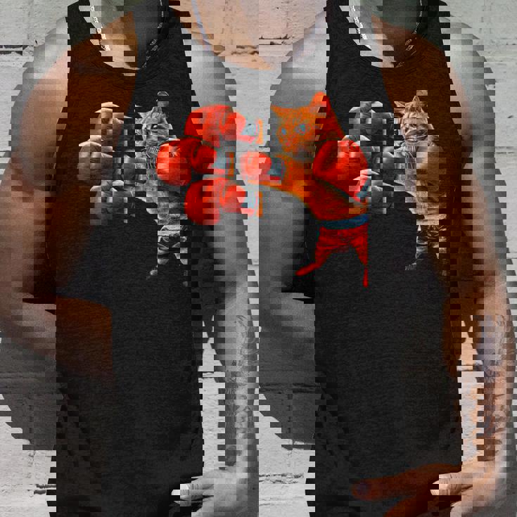 面白いtシャツ 猫 ネコ ボクシング メンズ 猫好き グッズ おもしろ 面白い 服 ネタ にゃんこ 猫の下僕 タンクトップ 彼への贈り物