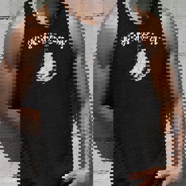 面白いアイススケートアート メンズ レディース スケーター フィギュアスケート タンクトップ 彼への贈り物