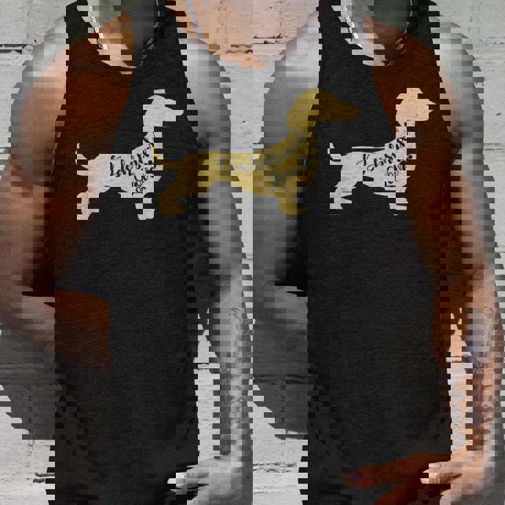 面白いダックスフント犬のデザイン ペット愛好家の足 タンクトップ 彼への贈り物