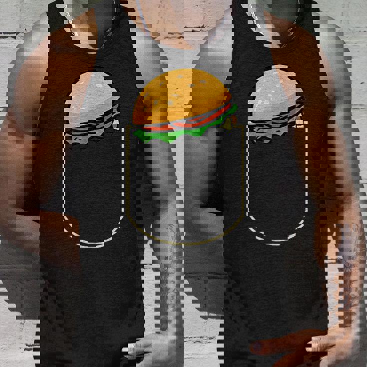 面白いハンバーガー ポケット入り ギフト チーズバーガー ポケット タンクトップ 彼への贈り物