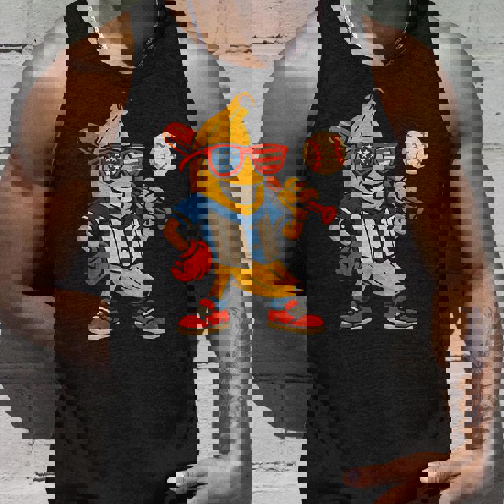 面白いバナナ野球アメリカ国旗サングラス 7月4日 タンクトップ 彼への贈り物