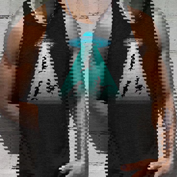 面白いヴィンテージエイリアン恐竜愛好家誘拐ギフト 大人キッズ タンクトップ 彼への贈り物