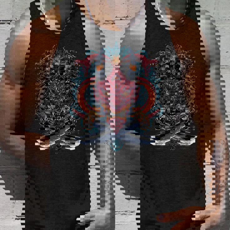 鬼魔悪魔日本の般若の面 タンクトップ 彼への贈り物