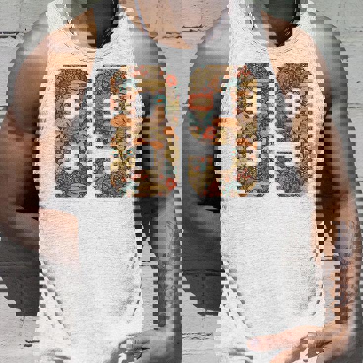 89 ナンバー コテージコア マッシュルーム レトロ フラワー裏側に タンクトップ 彼への贈り物