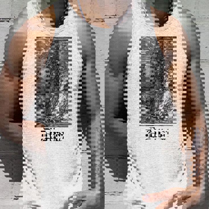 Albrecht Dürer Durer クリスチャンアート メランコリア ホワイト 長袖tシャツ タンクトップ 彼への贈り物