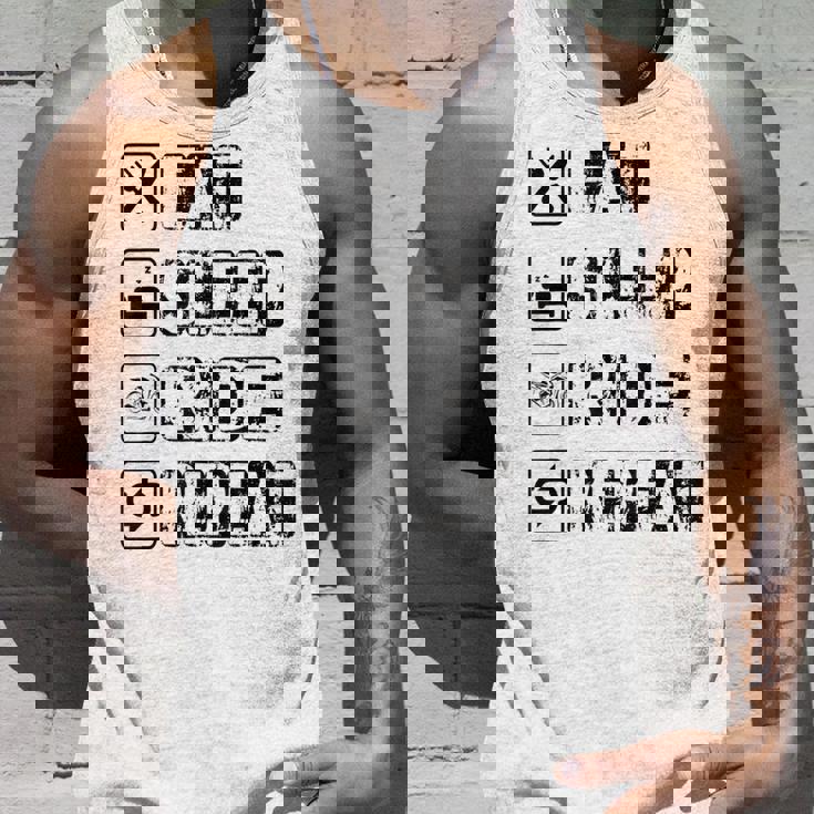 Eatleep Ride Repeat オートバイ バイク モーターサイクリスト 格言 タンクトップ 彼への贈り物