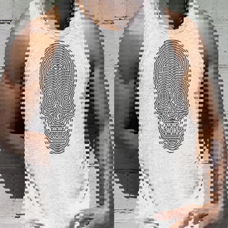 Geometric Skull Optical Illusion Tank Top Gifts for Him Geometric Skull Optical Illusion Tank Top Gifts for Him