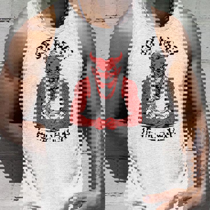 Got Ink Tattoo Devil Hell Yeah Inked Tattooist タンクトップ 彼への贈り物