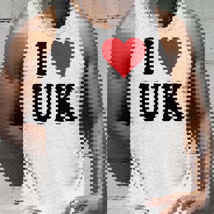 I Heart Uk Initials I Love UK First And Last Name U K 長袖tシャツ タンクトップ 彼への贈り物