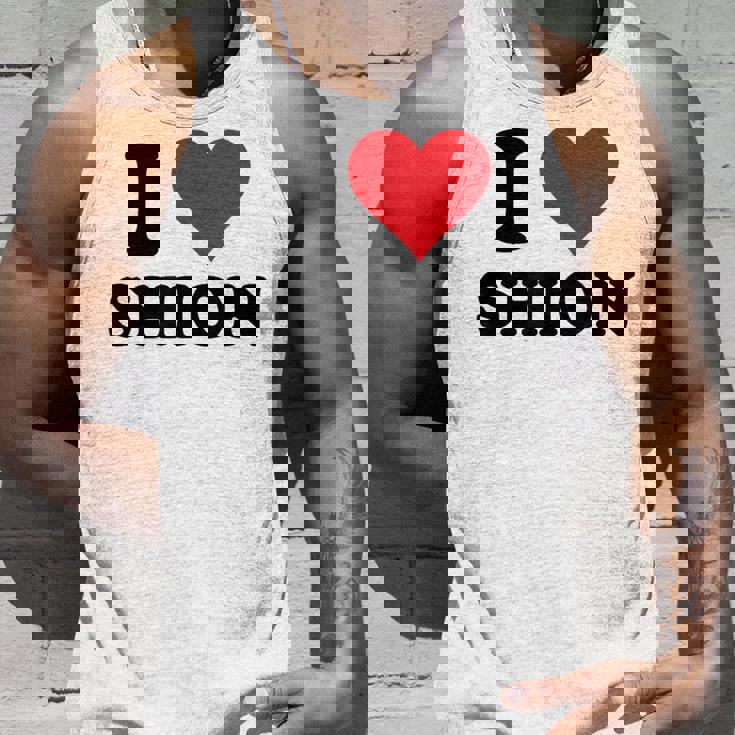 I Hearthion ファーストネーム I Love パーソナライズ タンクトップ 彼への贈り物