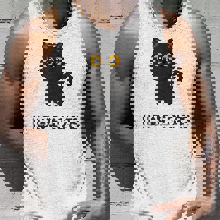 I Love Cats シャツ キュート 黒猫好き キッズ 子猫 タンクトップ 彼への贈り物