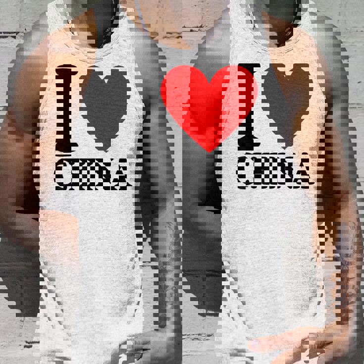 I Love China I Heart China タンクトップ 彼への贈り物