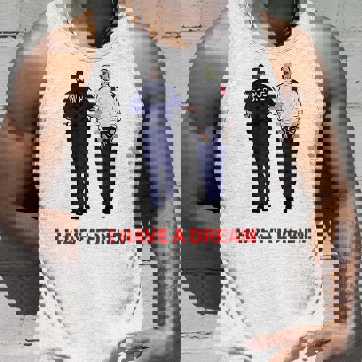 On Back I Have A Dream Trump Police 格言 男性 タンクトップ 彼への贈り物