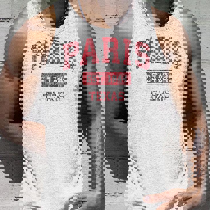 Paris Texas Tx ビンテージスポーツデザイン レッドデザイン タンクトップ 彼への贈り物