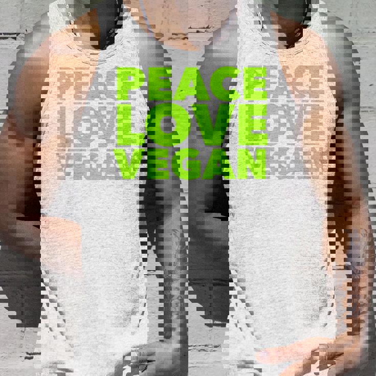 Peace Loveegan クール ベジタリアンとビーガン タンクトップ 彼への贈り物