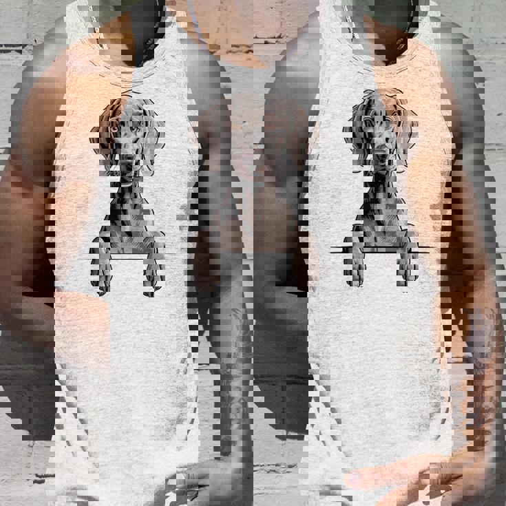 Weimaraner 面白い 覗き見ポケット 子犬 犬好き タンクトップ 彼への贈り物