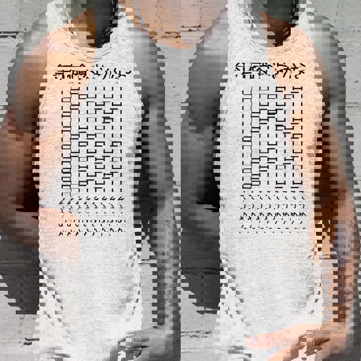 【今日何食べようかな そうめん】あみだくじ 麺 素麺 遊び心 おもしろ 面白い ユーモア ギャグ ネタ ウケ狙い 笑える タンクトップ 彼への贈り物