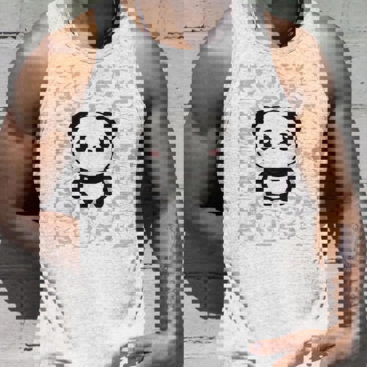 やさしく目立つパンダ ほっこり癒しのパンダイラスト タンクトップ 彼への贈り物