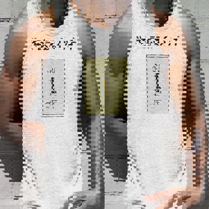 やる気スイッチ Off やる気スイッチ故障中 スイッチ おもしろ 前プリント タンクトップ 彼への贈り物