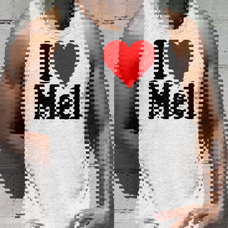 アイ・ラブ・ハート・メル・メルビン・メラニー・メリンダ・メリッサ・メロディ タンクトップ 彼への贈り物
