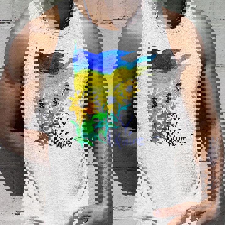 ウクライナ国旗 ひまわりの愛 ウクライナの強い服 タンクトップ 彼への贈り物