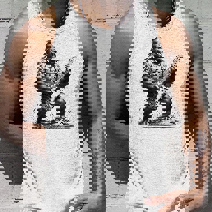 エレキギター ゴリラロックプレーヤー おもしろギフト グラフィック タンクトップ 彼への贈り物