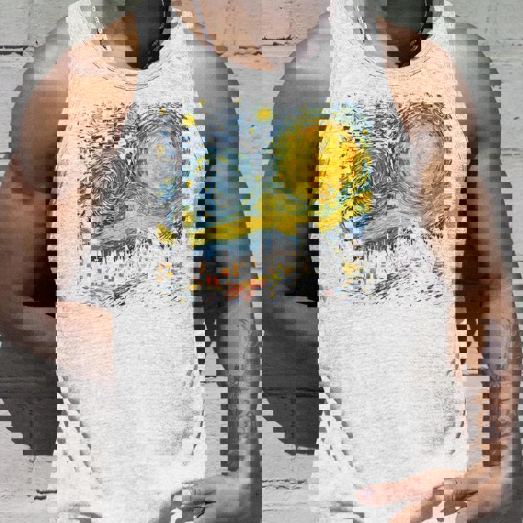 カエル 星月夜 面白い カエル ゴッホ 美的アート ミーム タンクトップ 彼への贈り物