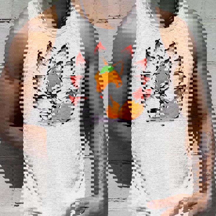 キタキツネ 狐 九尾 タンクトップ 彼への贈り物