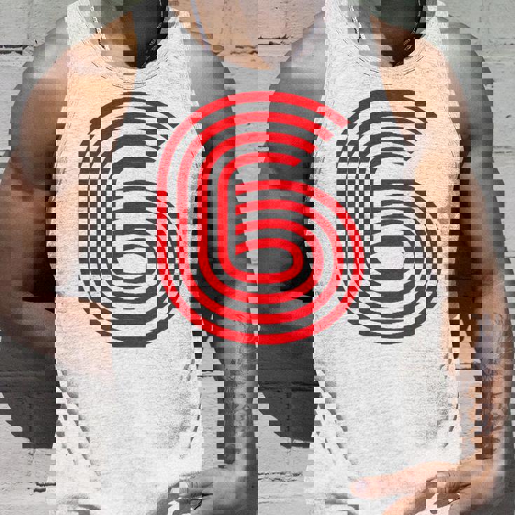 クールなレトロなレタリングジャージ、背番号6 6Eis タンクトップ 彼への贈り物