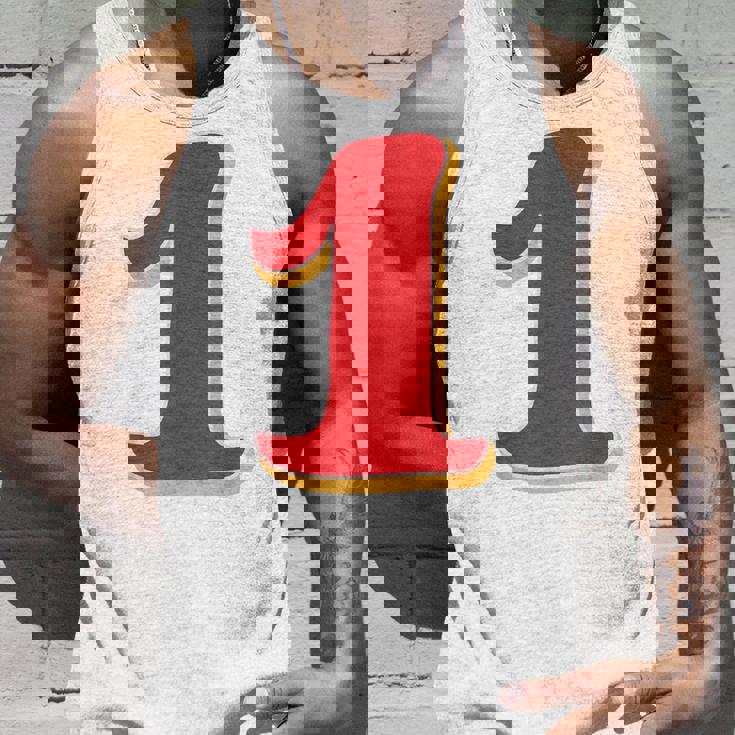 タイポグラフィ 第1番 数字 1 タンクトップ 彼への贈り物