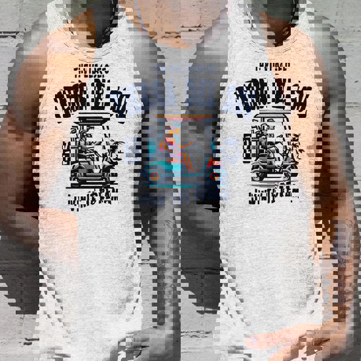 ティエラ・デル・ソルの村ゴルフカートデザイン。 長袖tシャツ タンクトップ 彼への贈り物