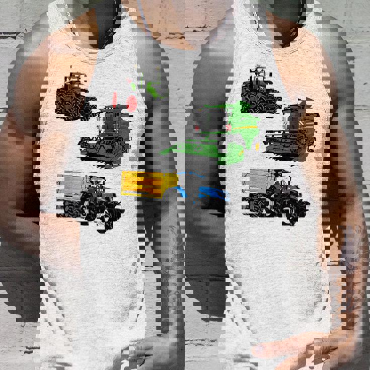 トラクター トラクター コンバインハーベスター 農家 農業 タンクトップ 彼への贈り物