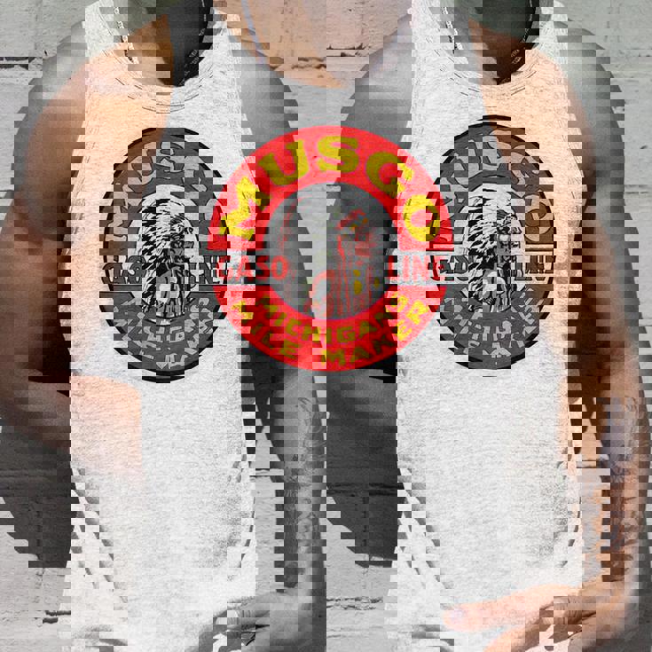 バックプリントのみ レトロ ヴィンテージ ガソリンスタンド ムスゴ ガソリンオイル タンクトップ 彼への贈り物