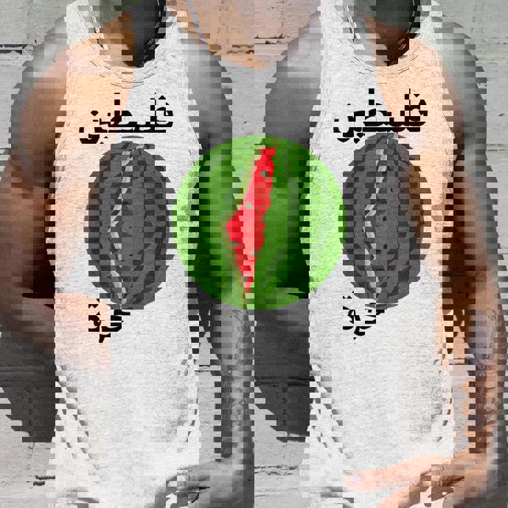 パレスチナ地図スイカアラビア書道 タンクトップ 彼への贈り物