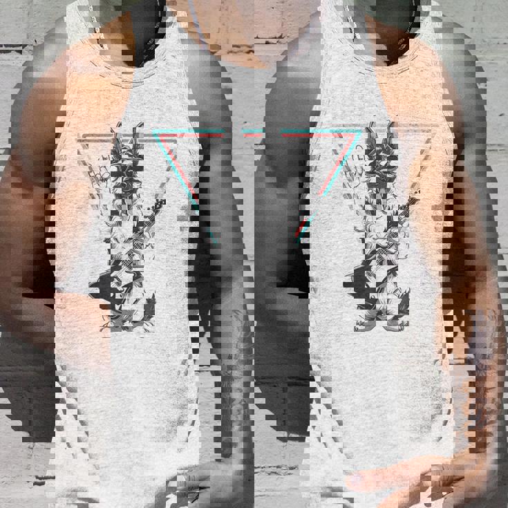 ロックンロール ドッグ ギター ミュージック バイブ タンクトップ 彼への贈り物