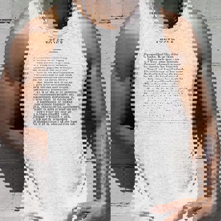 ロミオとジュリエットのプロローグ ウィリアム・シェイクスピア タンクトップ 彼への贈り物