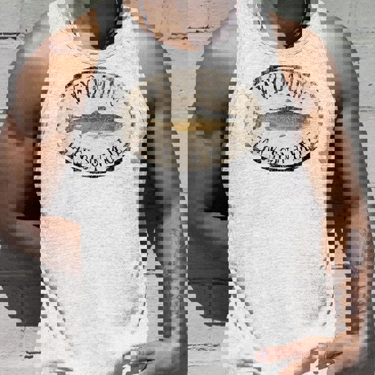 ワイオミング ジャクソン ホール トラウト 魚 フライフィッシング ビンテージ タンクトップ 彼への贈り物