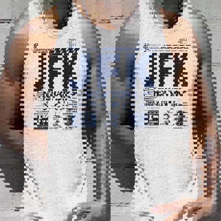 ヴィンテージ ニューヨーク Jfk 空港コード トラベルデイ レトロ Nyc 長袖tシャツ タンクトップ 彼への贈り物