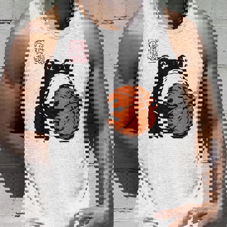 不機嫌そうなカエル 面白い バスケットボール アニメ 日本語 タンクトップ 彼への贈り物