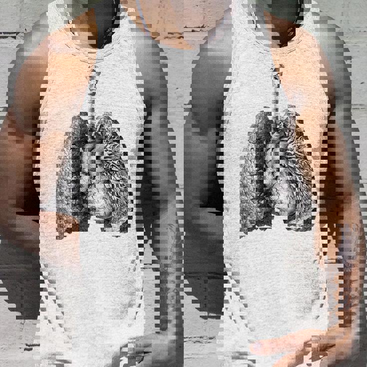 人間の心臓の肺 ビンテージ医療解剖学 解剖学的肺 タンクトップ 彼への贈り物