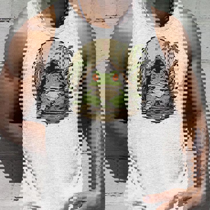 日本の不機嫌なカエル浮世絵 アニメ 日本アート タンクトップ 彼への贈り物